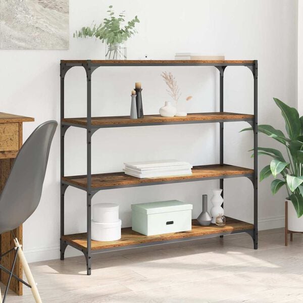 vidaXL B&uuml;cherregal Altholz 100 x 33 x 100 cm Holzwerkstoff