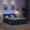 vidaXL Bett mit Stauraum und LED mit LED Dunkelblau 140 x 200 cm Samt