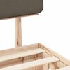 vidaXL Bettgestell mit gepolstertem Kopfteil Taupe 100 x 200 cm
