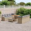 vidaXL Garten-Sofa-Set 11 pcs Beige Poly-Rattan