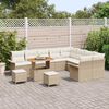 vidaXL Garten-Sofa-Set mit Kissen mit Speicher 12 pcs Beige und Creme
