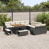 vidaXL Gartensofa-set 13 pcs Schwarz Poly-Rattan