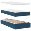 vidaXL Ottoman-Bett mit Matratzen Dunkelblau 90x200 cm Samt