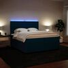 vidaXL Boxspringbett mit Matratze Blau 200x200 cm Samt