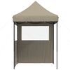 vidaXL Party-Zelt Taupe 200 x 200 x 306 cm Oxford-Stoff