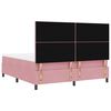 vidaXL Boxspringbett mit Matratze mit Kopfteil Rosa 180 x 200 cm Stoff