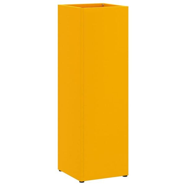 vidaXL Sonnenschirmhalter Senf 15,5 x 15,5 x 49 cm Metall