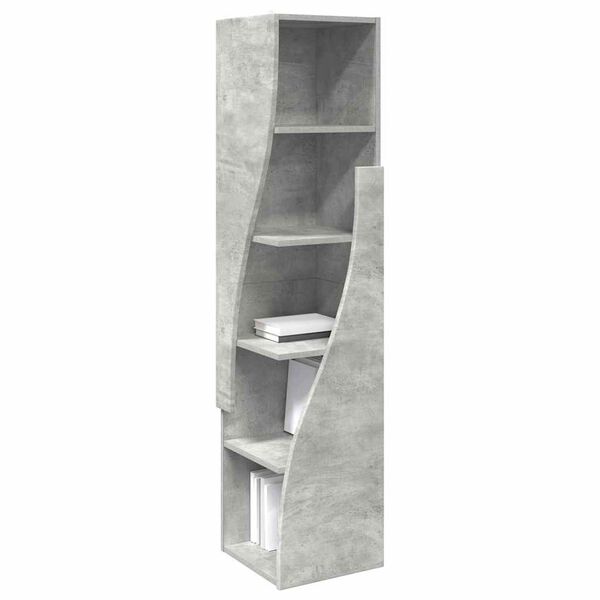 vidaXL Eckschrank Beton Grau 32x32x140cm Holzwerkstoff