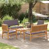 vidaXL Gartensofa-set 5 pcs Braun Massivholz Akazie