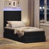 vidaXL Bett mit Stauraum und LED Schwarz 100 x 200 cm Polyester