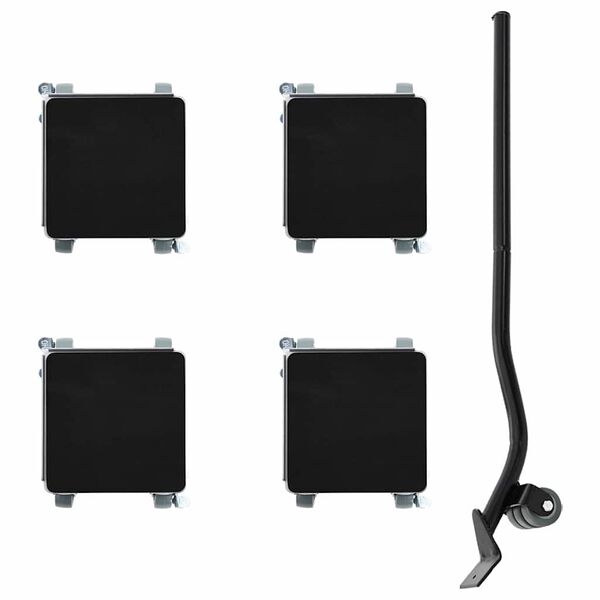 vidaXL M&ouml;belrollen 4 Stk. mit Heber 13,5x13,5x6 cm Stahl 1300 kg