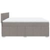vidaXL Boxspringbett mit Matratze Taupe 180x200 cm Stoff