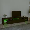 vidaXL TV-Schrank mit LED-Leuchten Schwarz 215x36,5x40 cm