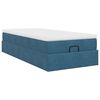 vidaXL Ottoman-Bett mit Matratze Dunkelblau 90x190 cm Samt