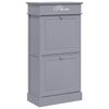 vidaXL Schuhschrank Grau 50 x 28 x 98 cm Paulownia Holz
