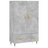 vidaXL Highboard Betongrau 69,5x31x115 cm Holzwerkstoff