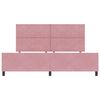 vidaXL Boxspringbett mit Kopfteil Rosa 200 x 200 cm Samt
