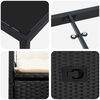 vidaXL Garten Essgruppe mit Kissen 5 pcs Schwarz Poly-Rattan