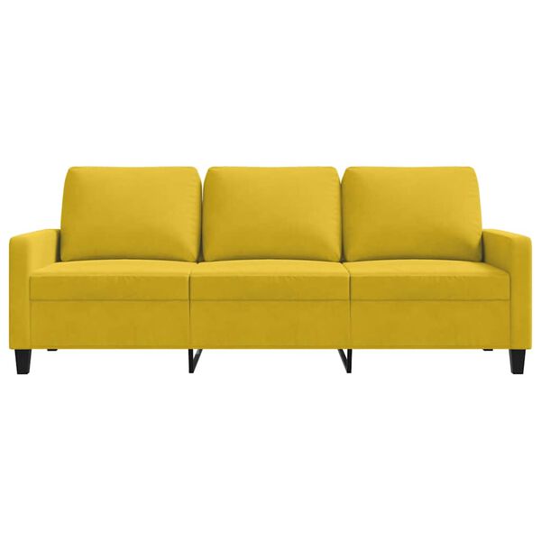 vidaXL 3-Sitzer-Sofa Gelb 180 cm Samt