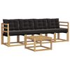 vidaXL Outdoor-Sofagarnitur mit Kissen 5 pcs Wei&szlig; und Schwarz