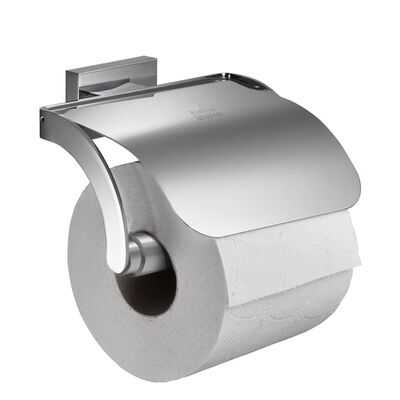 Kleine Wolke Toilettenpapierhalter mit Deckel Meo Silbern