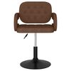 vidaXL Esszimmerstuhl Drehbar Braun Stoff