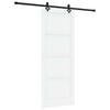 vidaXL Schiebet&uuml;r 83 x 211 cm Holzwerkstoff Wei&szlig; und Schwarz