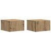 vidaXL Wandmontierter Beistelltisch 2 pcs Artisan-Eiche