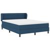 vidaXL Boxspringbett mit Matratze mit Kopfteil Blau 140 x 190 cm Stoff
