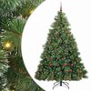 vidaXL K&uuml;nstlicher Weihnachtsbaum mit 300 LEDs Gr&uuml;n 210 cm PE und PVC