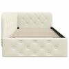 vidaXL Eckbettgestell mit Kopfteil Creme 90 x 200 cm Samt