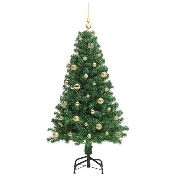 vidaXL K&uuml;nstlicher Weihnachtsbaum mit 150 LEDs mit St&auml;nder Gr&uuml;n 150 cm