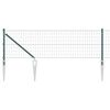 vidaXL Euro-Zaun mit Stacheln 25 x 0,8 m PVC-beschichteter Stahl Gr&uuml;n