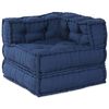 vidaXL Modulares Ecksofa Indigo 70 x 70 x 56 cm Stoff