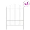 vidaXL Gartenzaun WOERDEN 8 stk. 170 x 225 cm Wei&szlig;