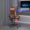 vidaXL Gaming-Stuhl Drehbar Schwarz und Orange Kunstleder