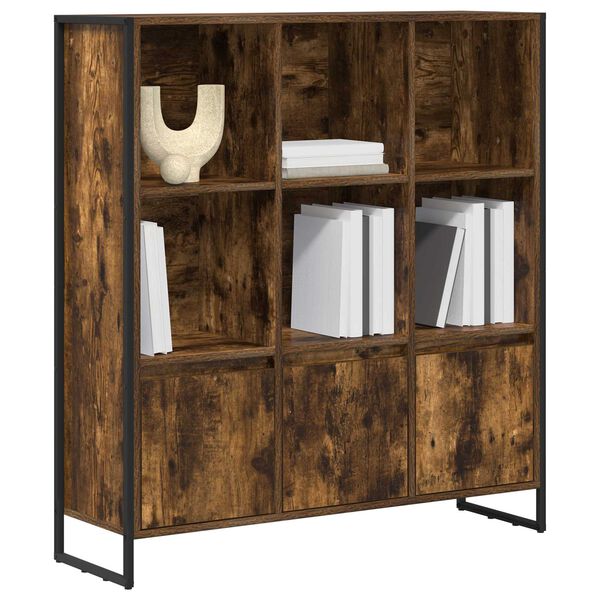 vidaXL B&uuml;cherregal 2 pcs Raucharbe 99,5 x 30 x 108 cm Holzwerkstoff