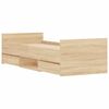 vidaXL Bettgestell mit Kopf- und Fußteil Sonoma-Eiche 75x190 cm