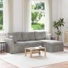 vidaXL Sofa Hellgrau Gesamtabmessungen: 228 x 134 x 80 cm (B x T x H)