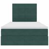 vidaXL Bett mit Stauraum und LED Dunkelgr&uuml;n 120 x 200 cm Samt