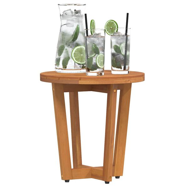 vidaXL Garten-Beistelltisch Rund Ø40x40 cm Massivholz Akazie