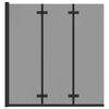vidaXL Faltbare Duschtrennwand Schwarz 130 x 138 cm