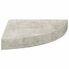 vidaXL Eck-Schweberegale 2 Stk. Betongrau 25x25x3,8 cm MDF
