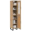 vidaXL Highboard Artisan-Eiche 34,5 x 34 x 180 cm Holzwerkstoff