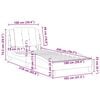 vidaXL Bettgestell ohne Matratze "Zadar" Grau 100x200 cm Kunstleder