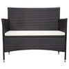 vidaXL Gartenbank 106 cm Poly Rattan Braun