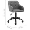 vidaXL Esszimmerstuhl Drehbar Hellgrau Stoff
