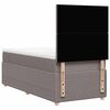 vidaXL Boxspringbett mit Matratze Taupe 100x200 cm Stoff