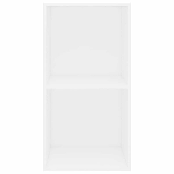 vidaXL Bücherregal 2 Fächer Weiß 40x30x76,5 cm Holzwerkstoff
