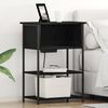 vidaXL Nachttisch Schwarz Eichen-Optik 55 x 31 x 76 cm Holzwerkstoff